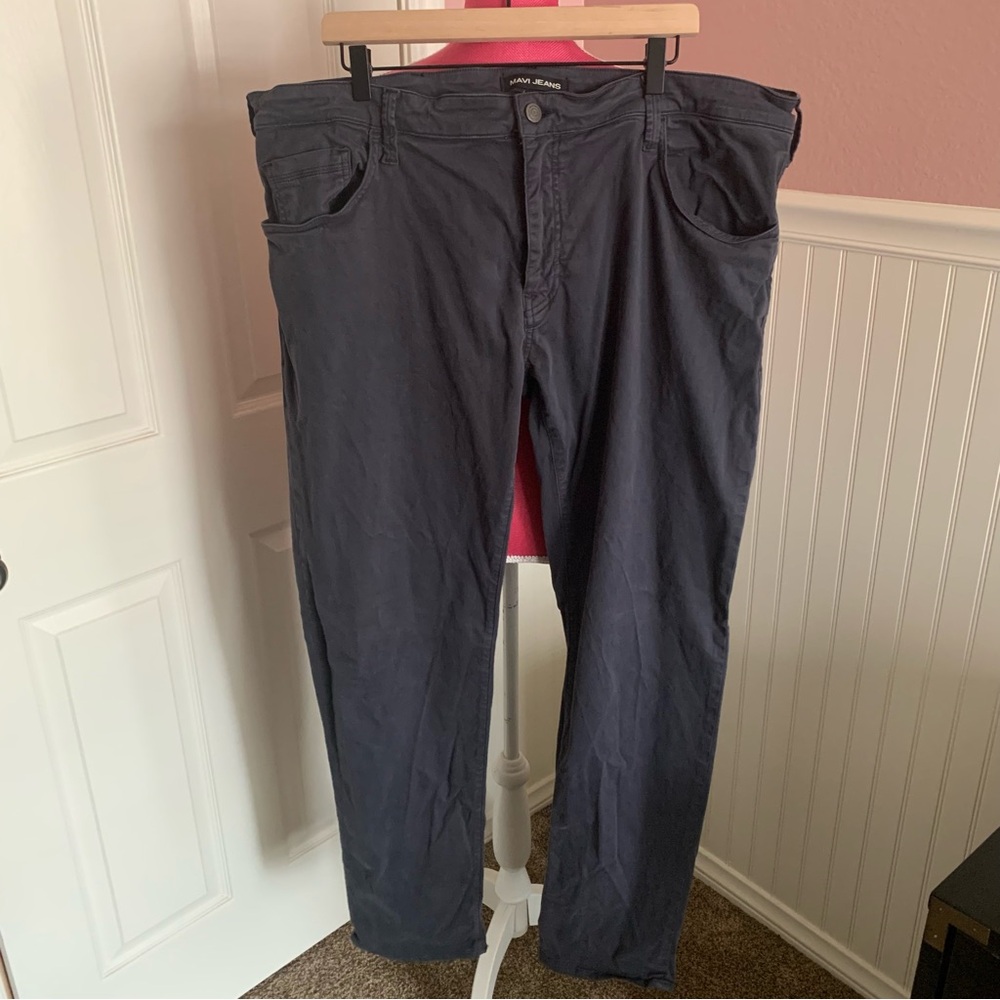 Greyish Blue Mavi Men’s Pants Zach Straight Leg 42/34 Big and Tall
